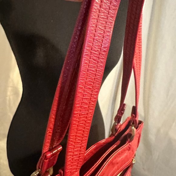 Vintage Red Leather handbag Sas - Picture 12 of 16